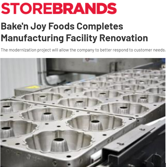 Insight Bake'n Joy Foods Completes Manufacturing Facility Renovation